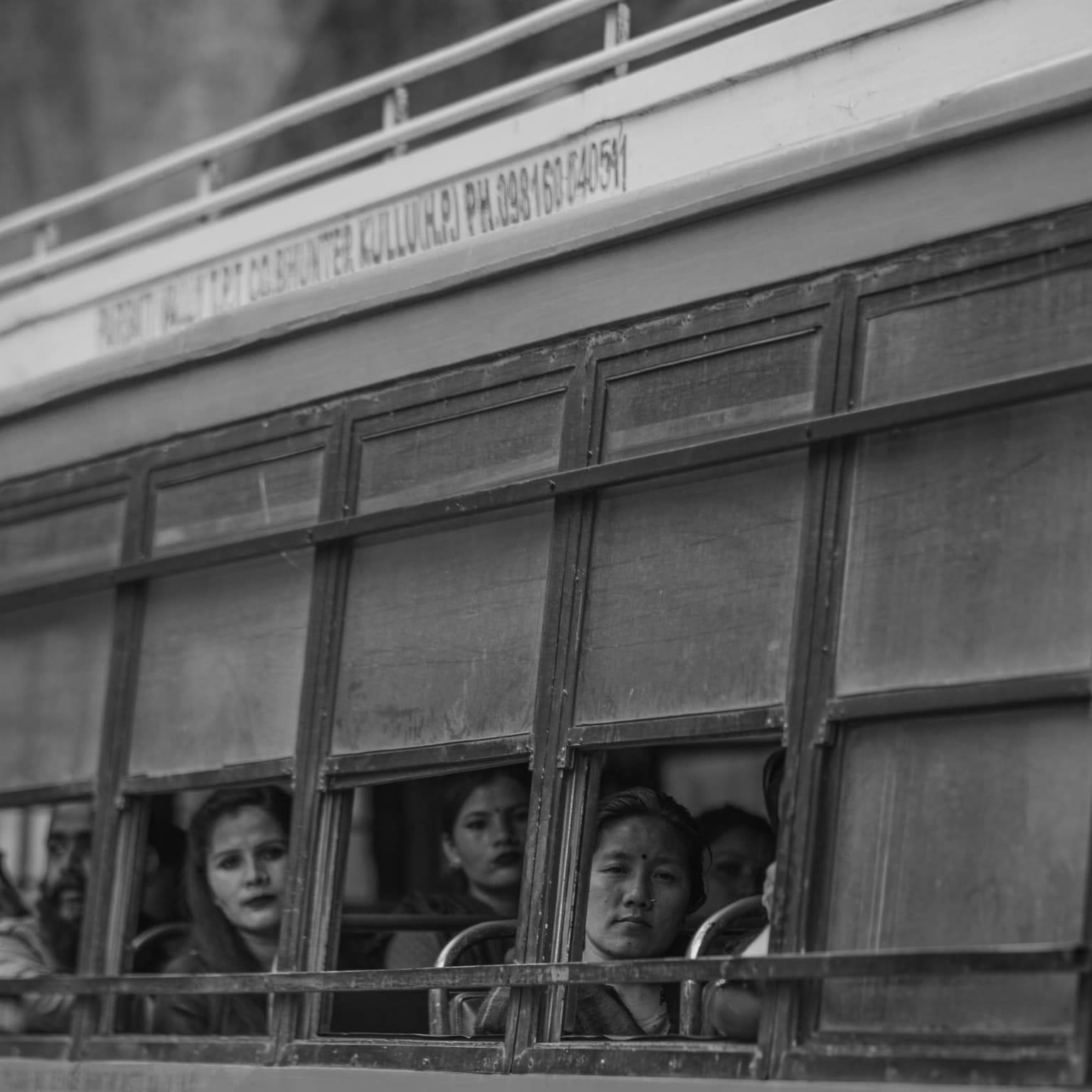 Night bus storytelling frame